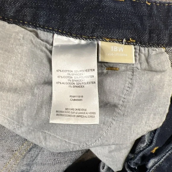 EUC! Michael Kors Women's Jeans 18W Blue Dark Wash Denim Logo - Picture 6 of 8